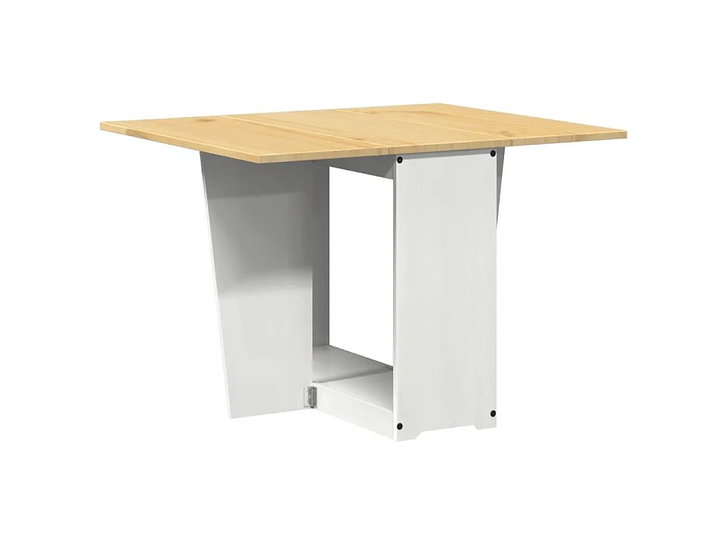 Table à manger papillon pliable Corona blanc bois de pin massif