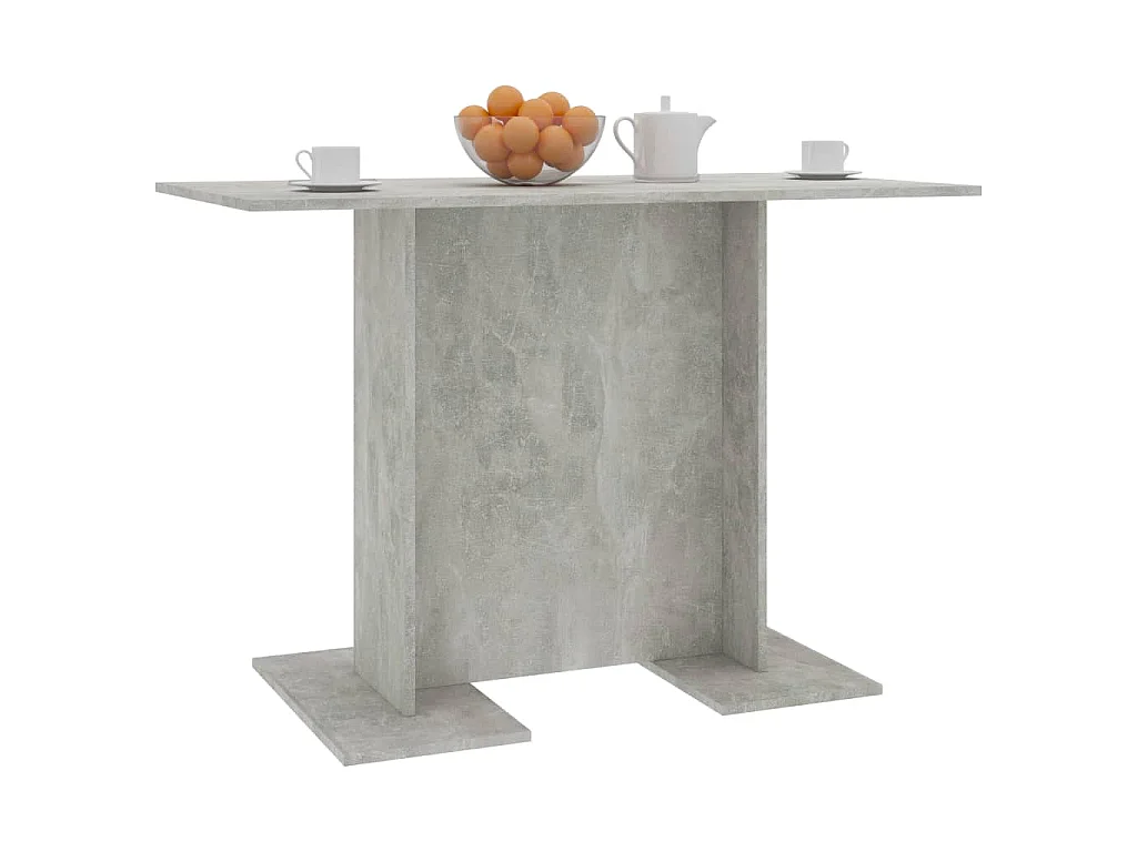 Eettafel 110x60x75 cm bewerkt hout betongrijs