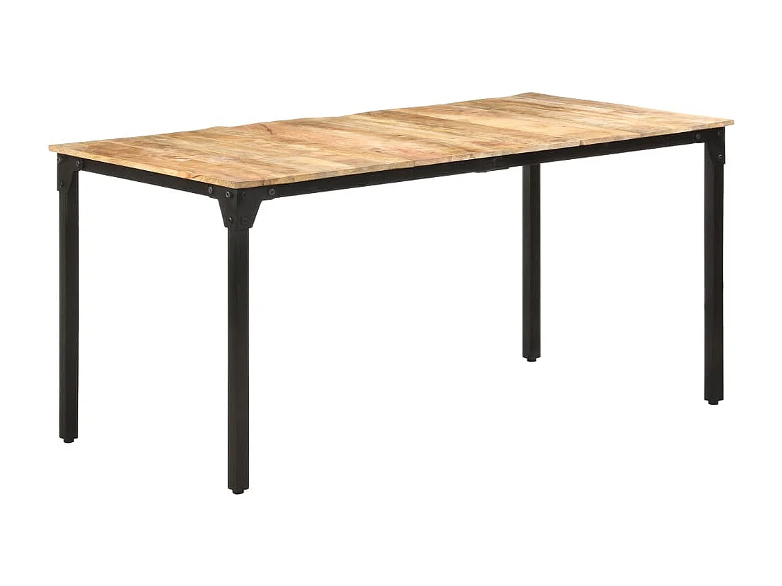 Table de salle à manger 160x80x76 cm Bois de manguier brut