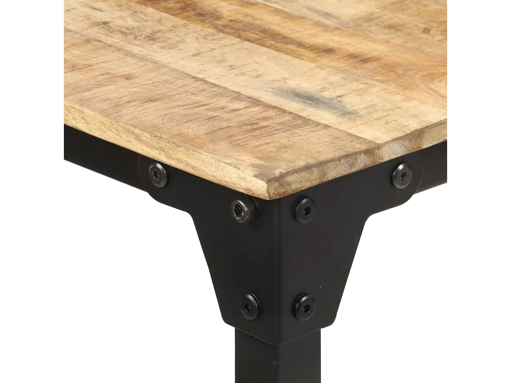 Table de salle à manger 160x80x76 cm Bois de manguier brut