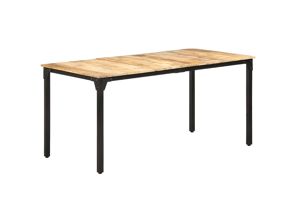 Table de salle à manger 160x80x76 cm Bois de manguier brut