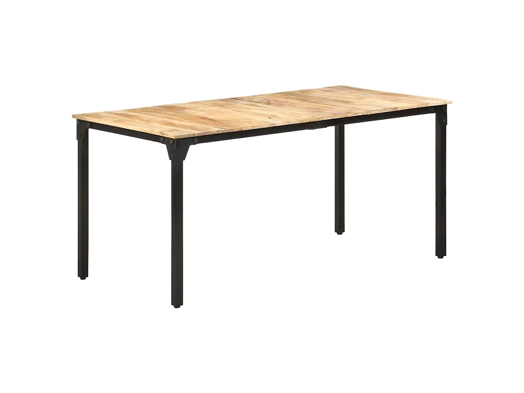 Table de salle à manger 160x80x76 cm Bois de manguier brut