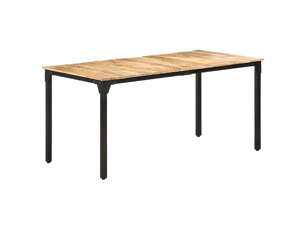 Table de salle à manger 160x80x76 cm Bois de manguier brut