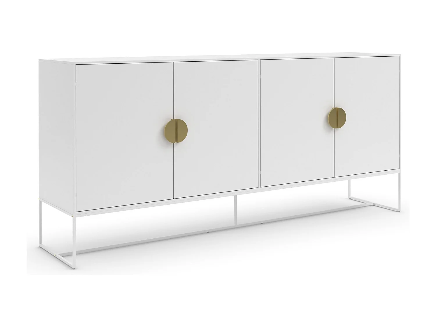 Asia | Dressoir met 4 deuren, wit