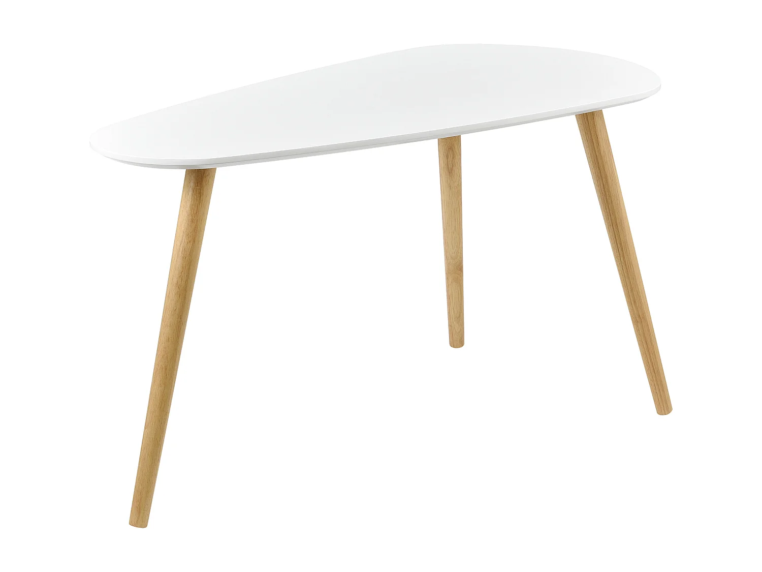 Lot de 2 Tables Basses Langesund Tailles Différentes  MDF Pin Blanc [en.casa]
