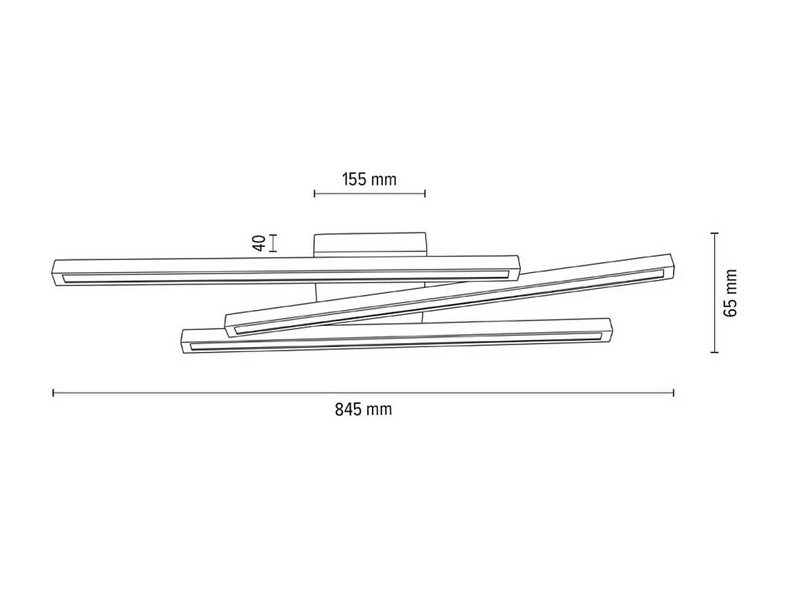 Lampa Sufitowa Guadalupa, Brązowy, 84,5x19x6,5 cm, EPIKASA