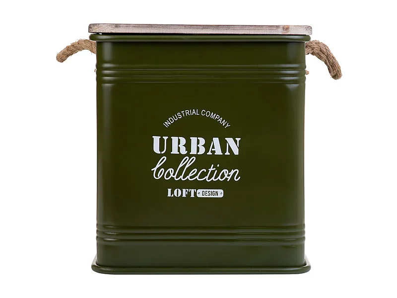 Sgabello in metallo stampato verde 36x36x39,5