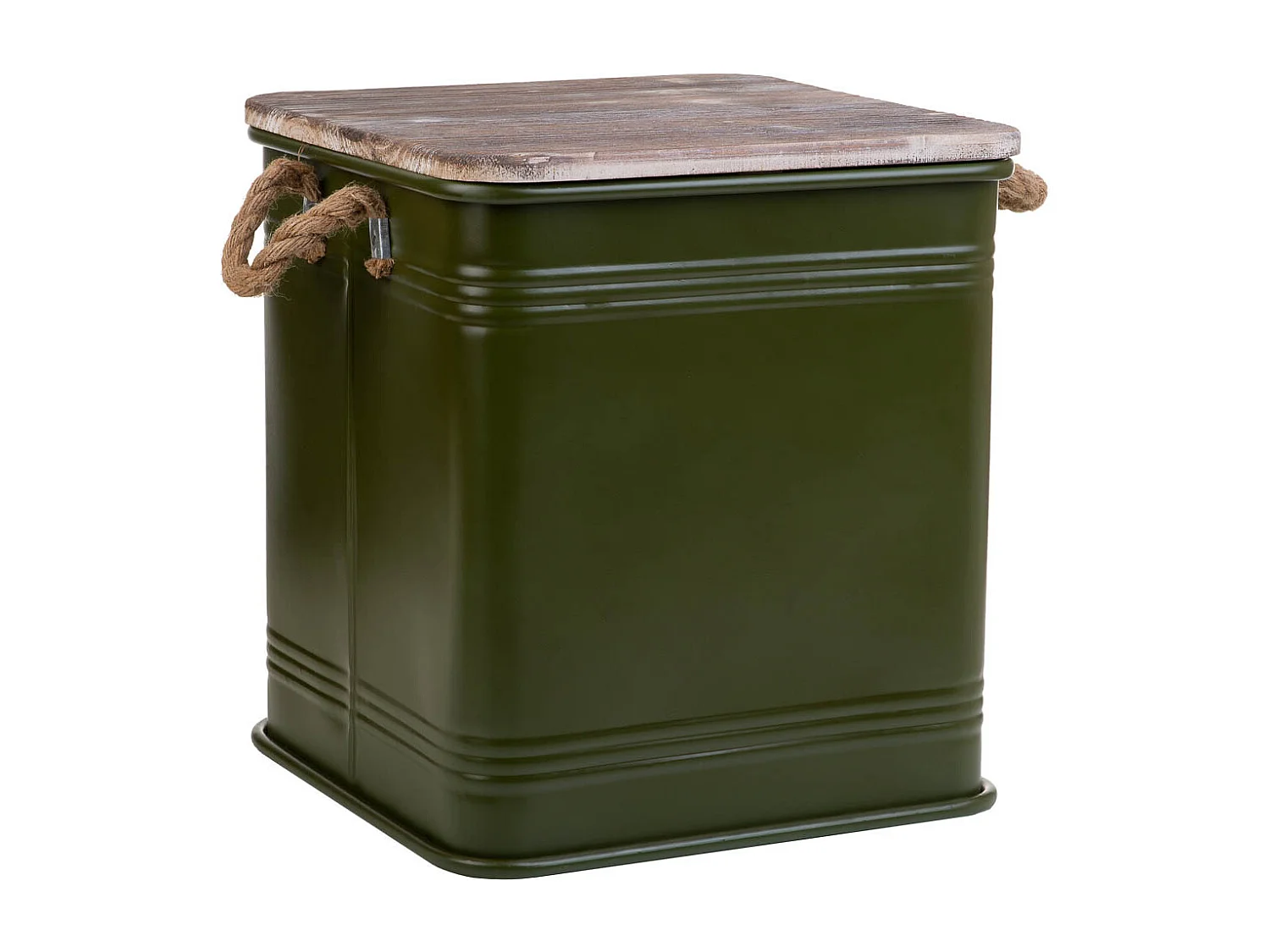 Taburete de metal impreso verde 36x36x39,5 cm