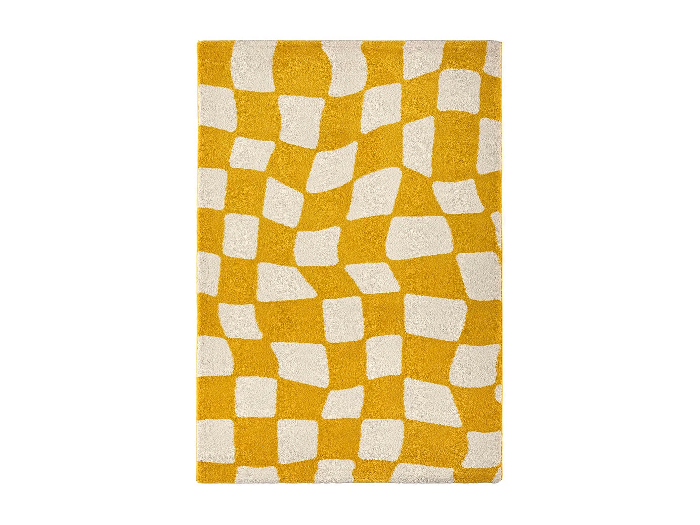 Retro - Tapis damiers -  Jaune - 120x160cm