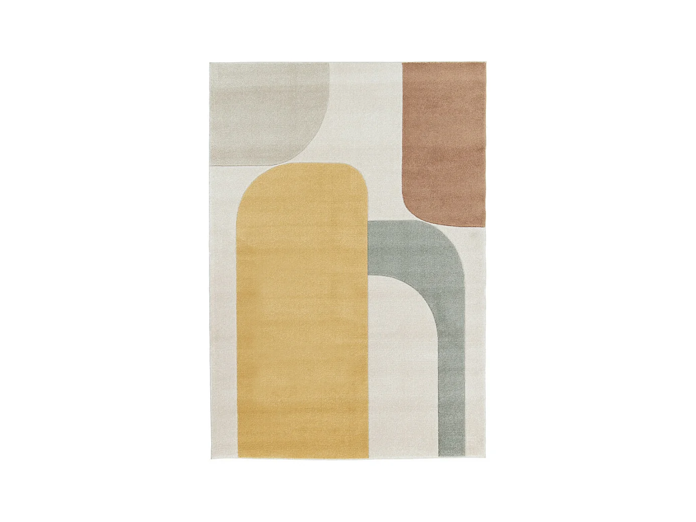 Lorma - Tapis contemporain à motif géométrique - Jaune - 200x290cm
