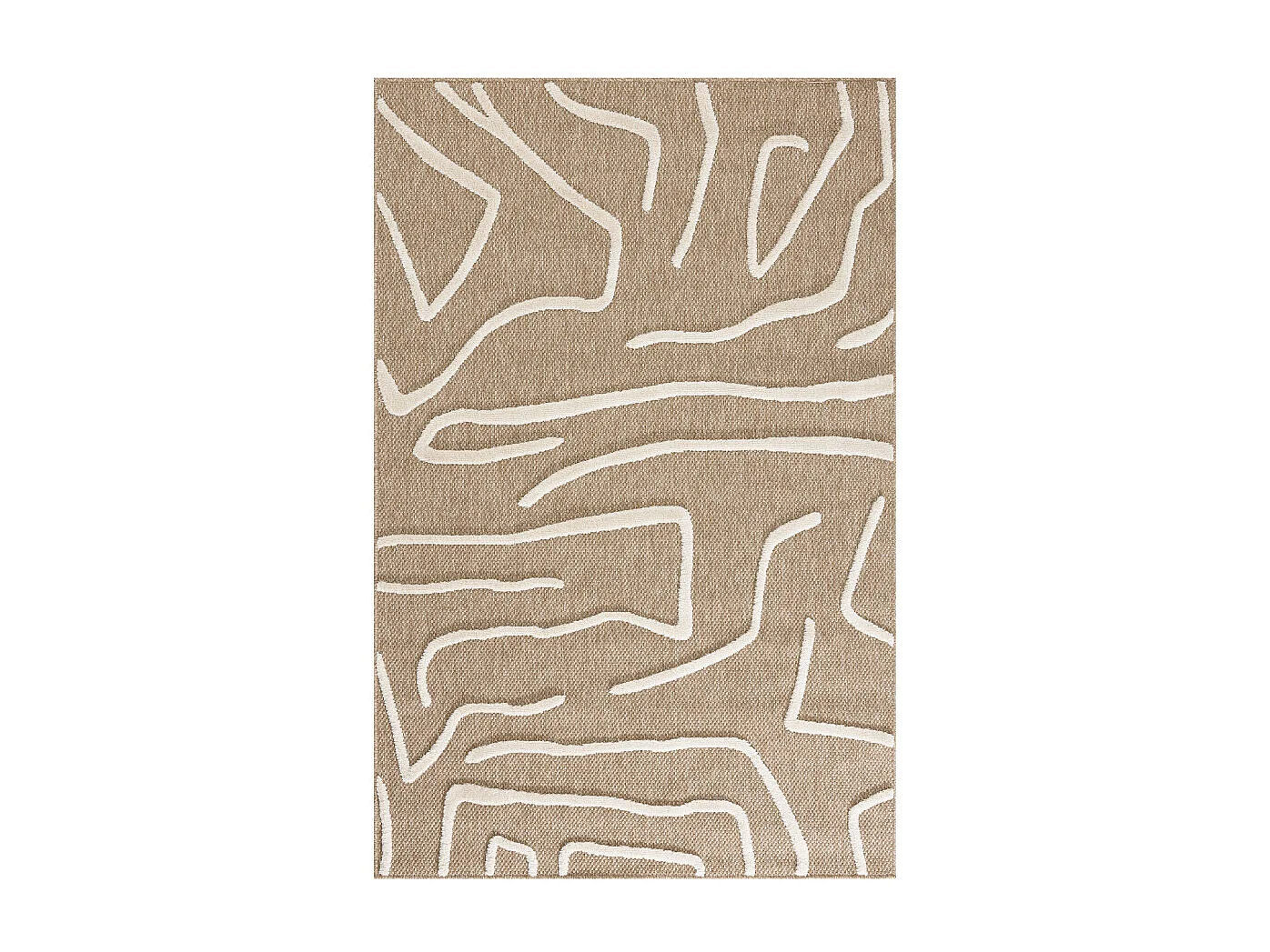 Flux - Tapis bohème -  Blanc - 120x160cm