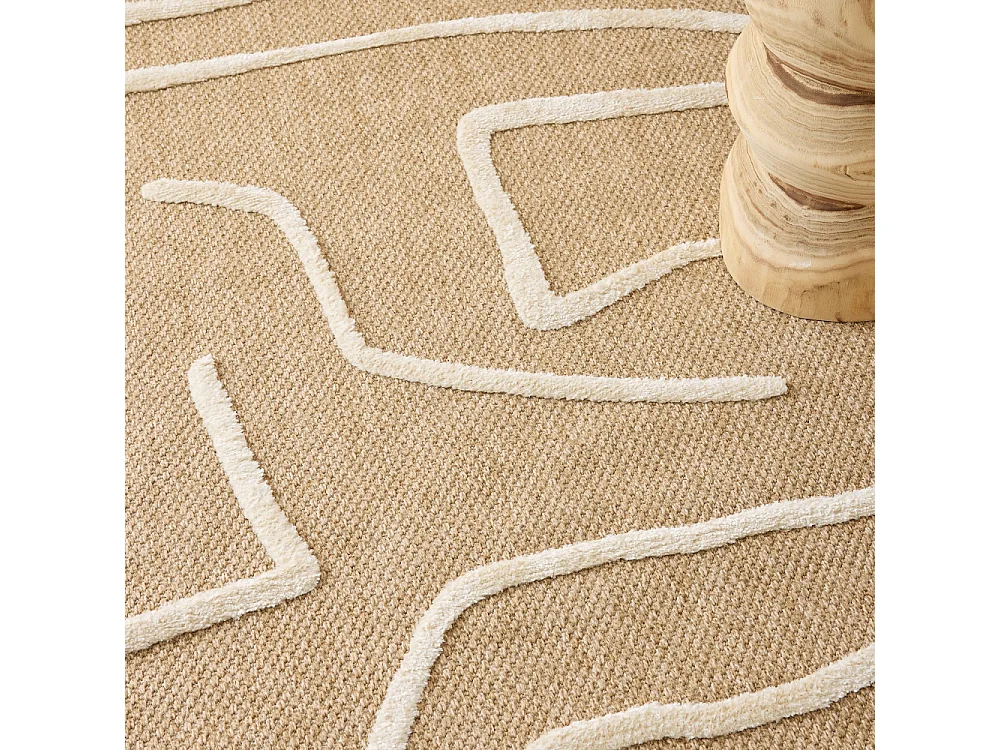 Flux - Tapis bohème -  Blanc - 120x160cm