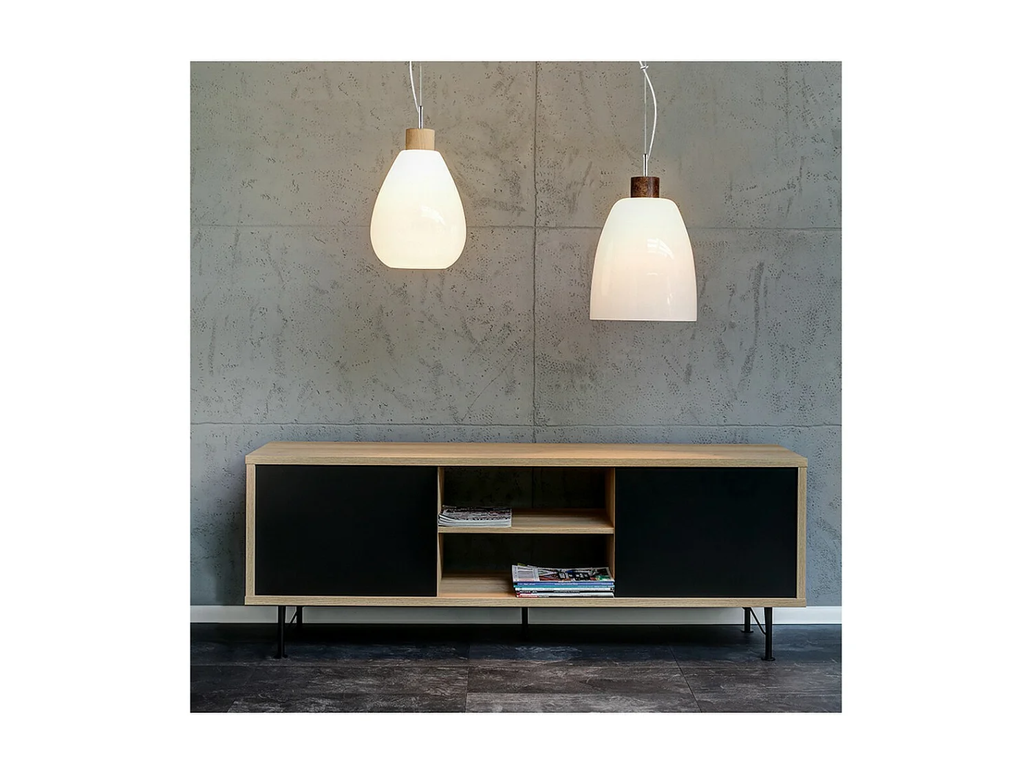 Suspension Boven, Marron, 25x25x136 cm, EPIKASA