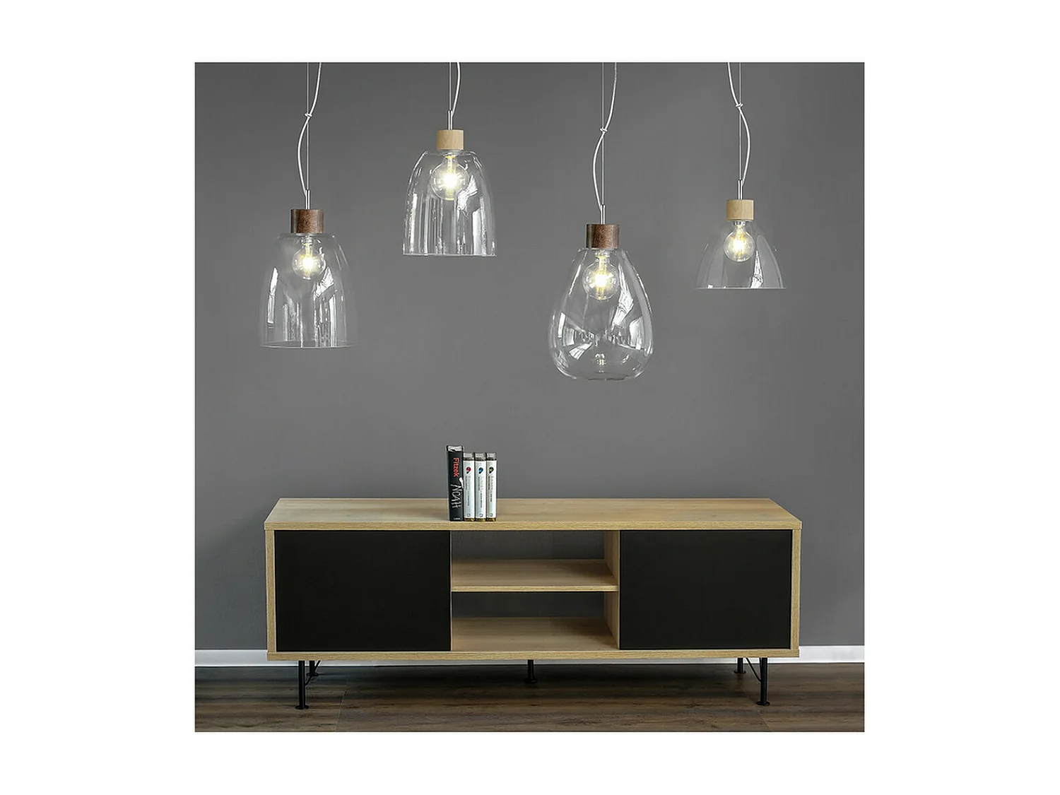 Suspension Dieze, Marron, 30x30x136 cm, EPIKASA