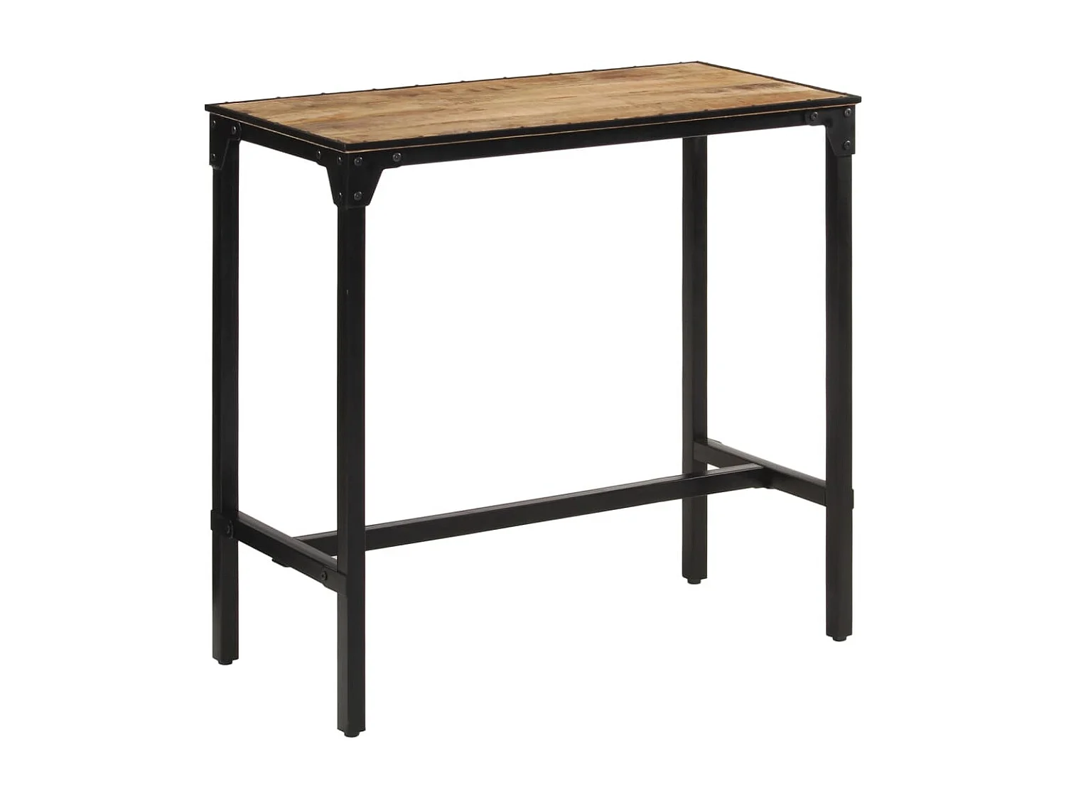 Tavolo da Bar 110x55x107 cm in Legno Grezzo Massello di Mango