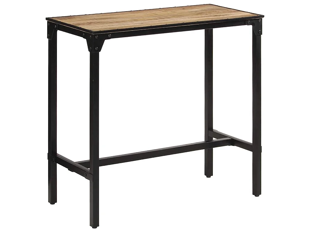 Mesa de bar madera maciza de mango rugoso 110x55x107 cm