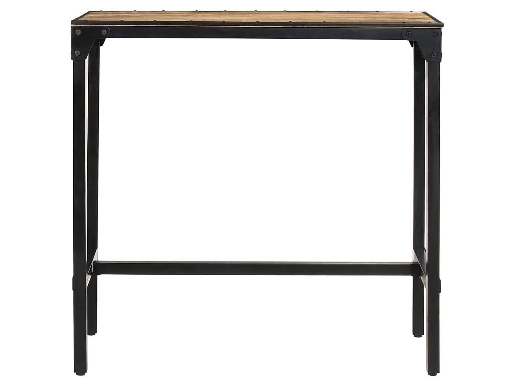 Mesa de bar madera maciza de mango rugoso 110x55x107 cm