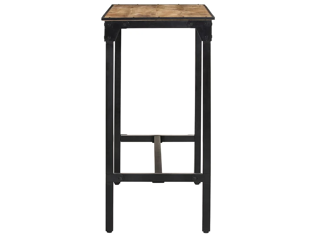 Mesa de bar madera maciza de mango rugoso 110x55x107 cm