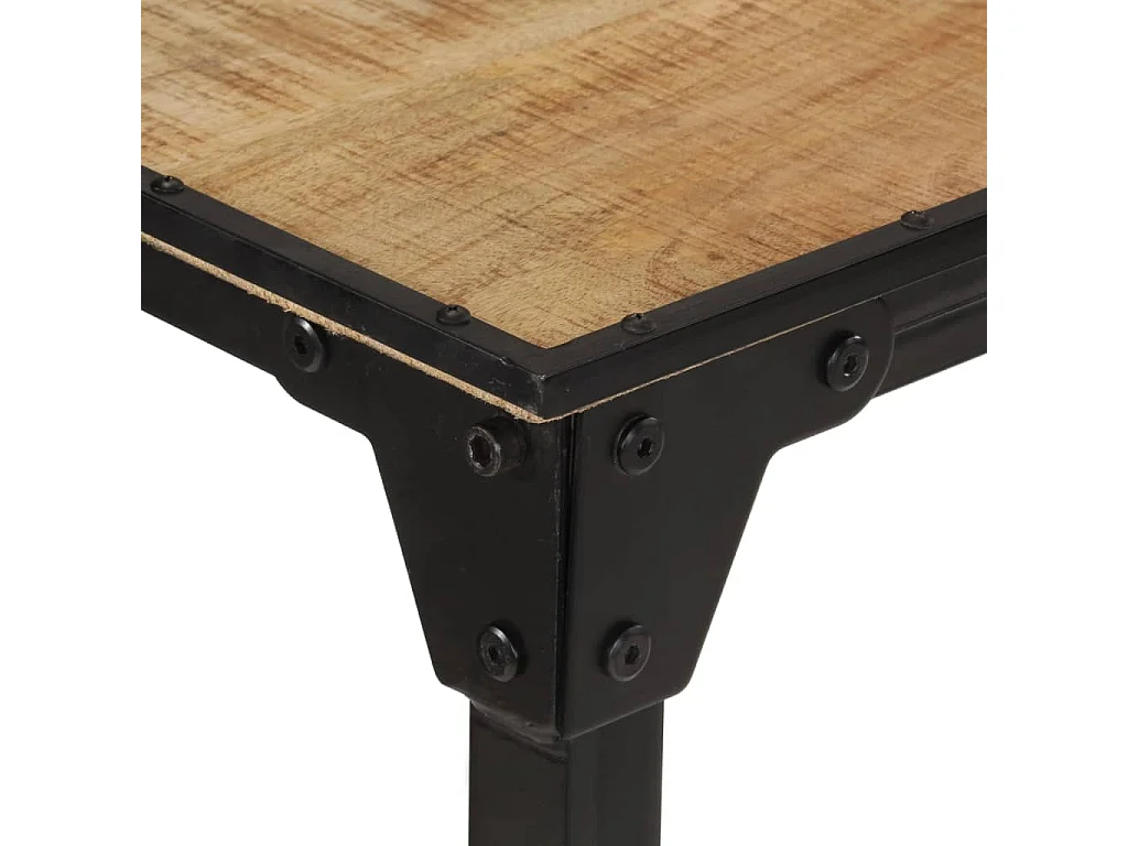 Stolik barowy 150x55x107 cm surowe lite drewno mango