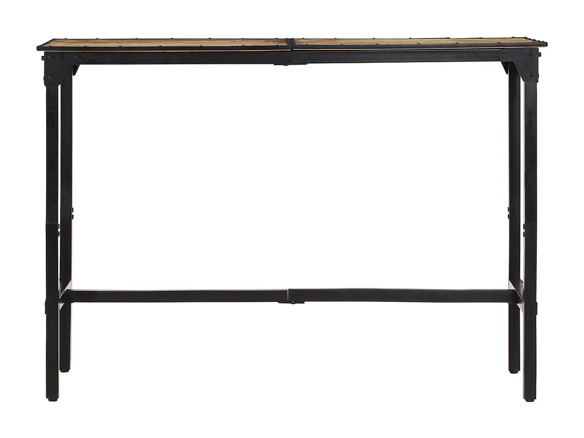 Table de bar 150x55x107 cm bois de manguier massif brut