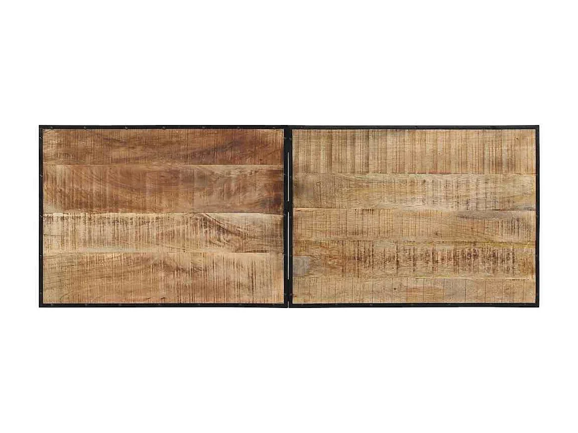 Table de bar 150x55x107 cm bois de manguier massif brut