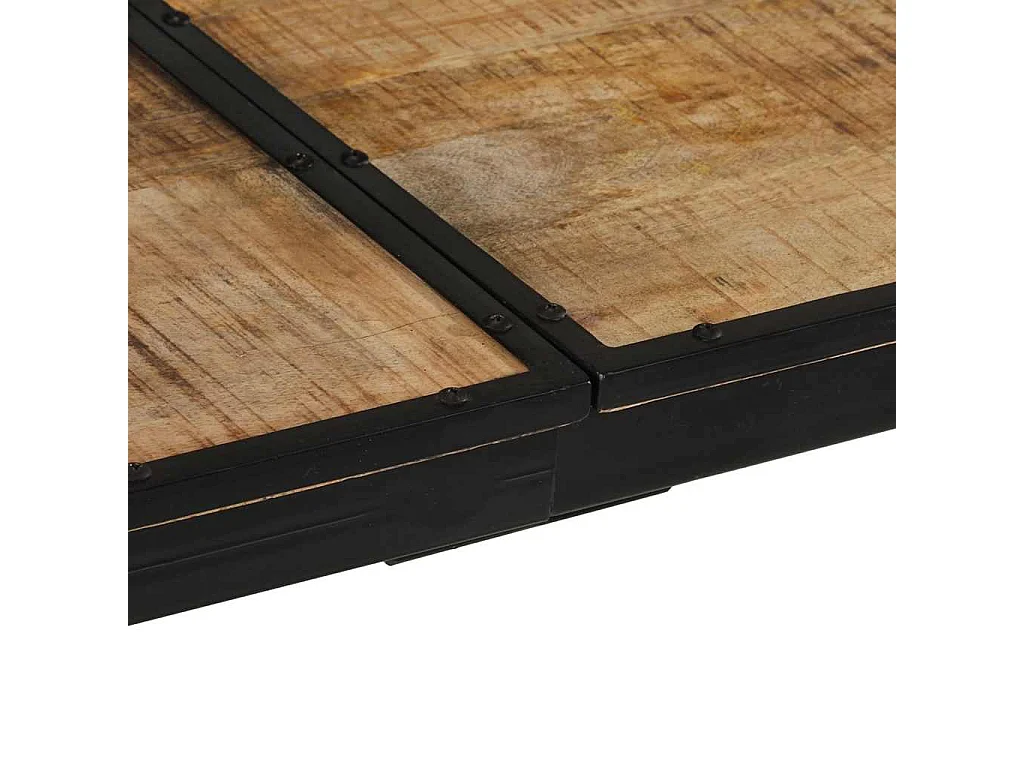 Table de bar 150x55x107 cm bois de manguier massif brut