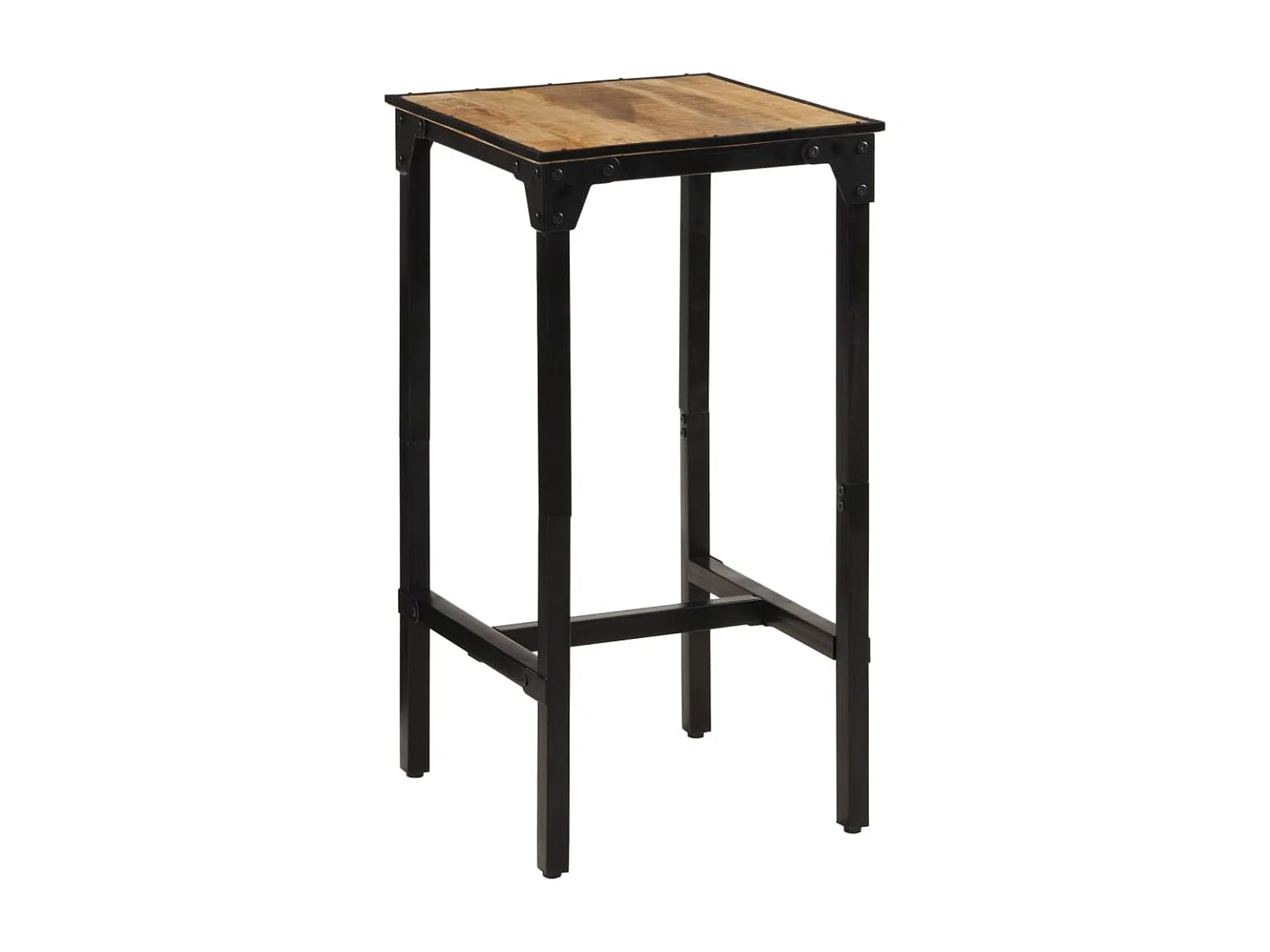 Table de bar 60x55x107 cm bois de manguier massif brut