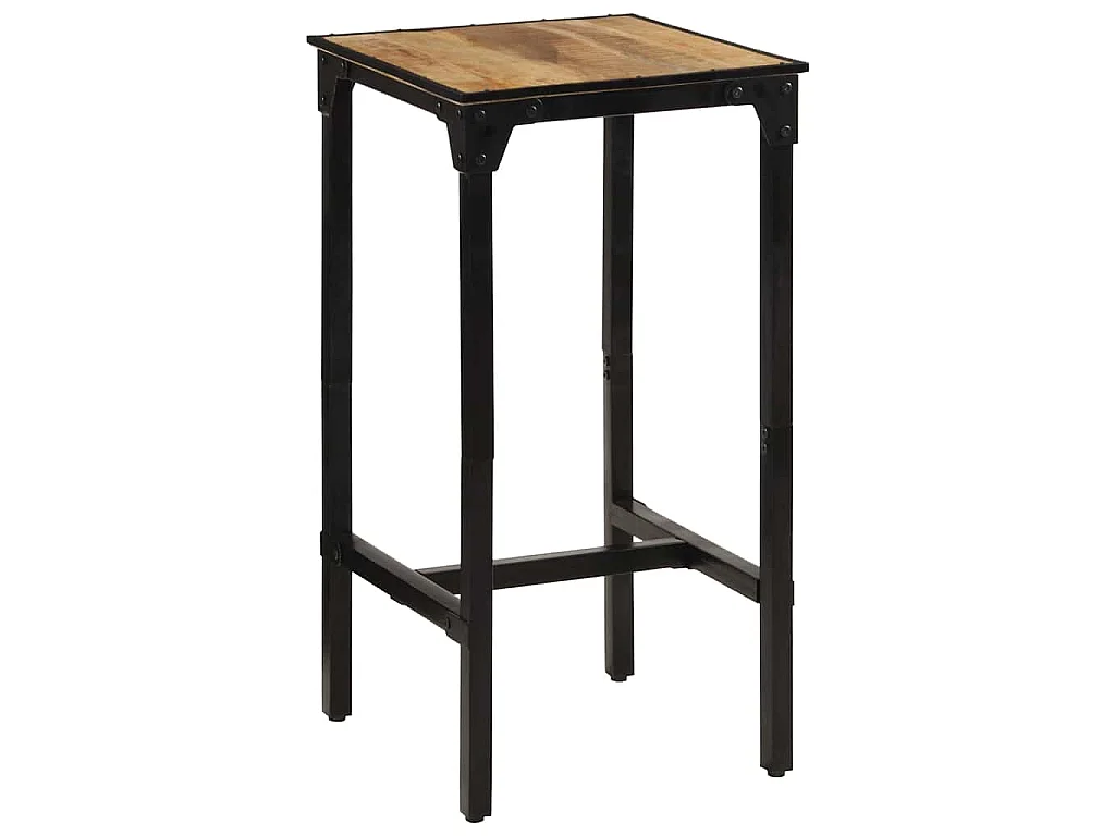 Tavolo da Bar 60x55x107 cm in Legno Grezzo Massello di Mango