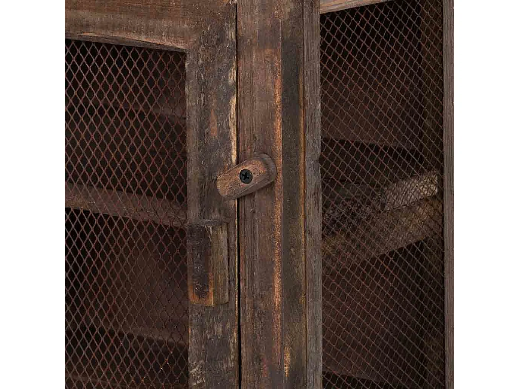 Mesa de centro em madeira e vidro 38x24x40h cm