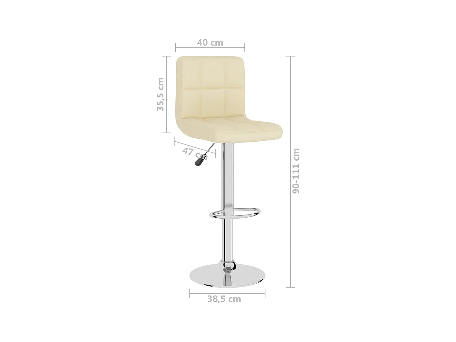 Tabouret de bar Crème Tissu