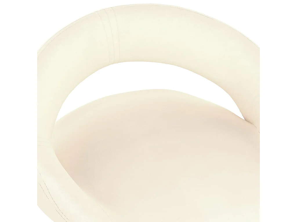 Barkrukken 2 st fluweel crèmekleurig