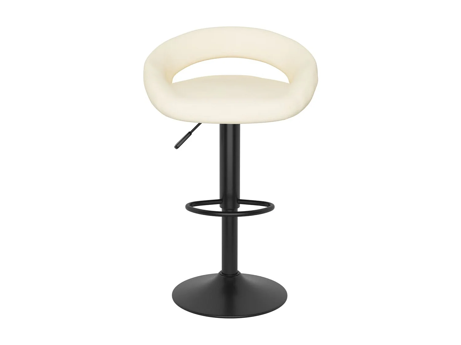 Tabourets de bar lot de 2 crème velours
