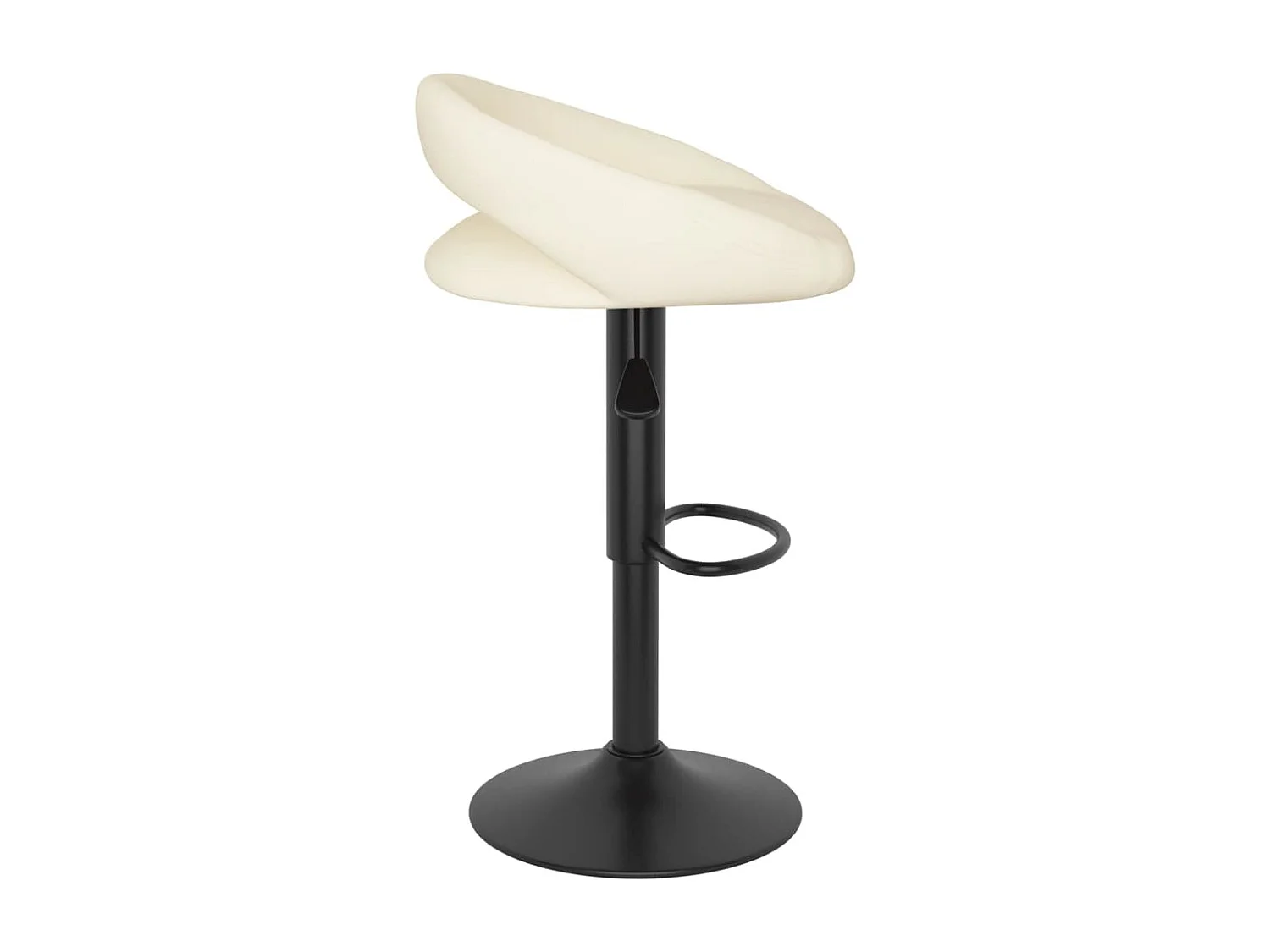 Tabourets de bar lot de 2 crème velours