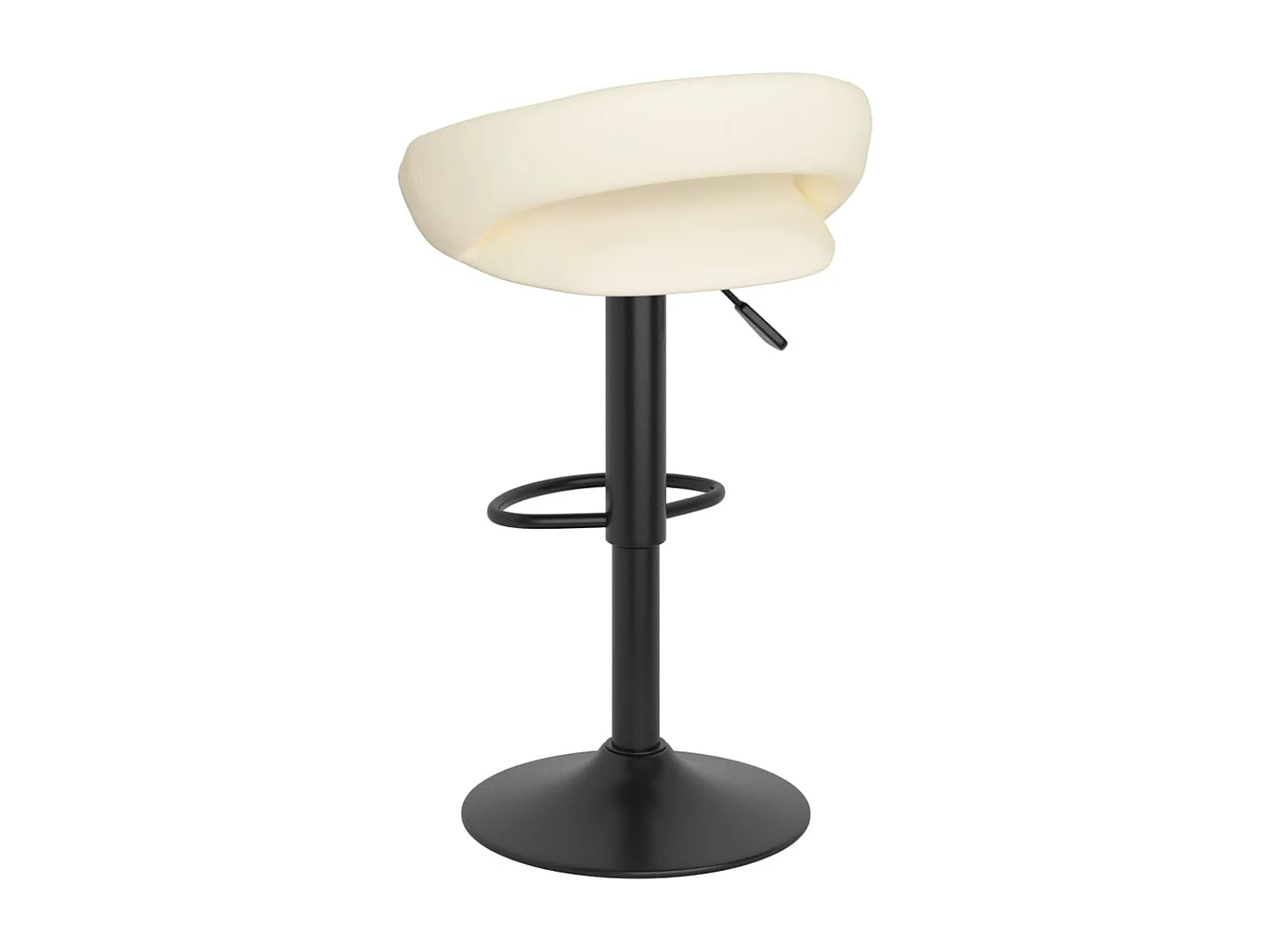Tabourets de bar lot de 2 crème velours