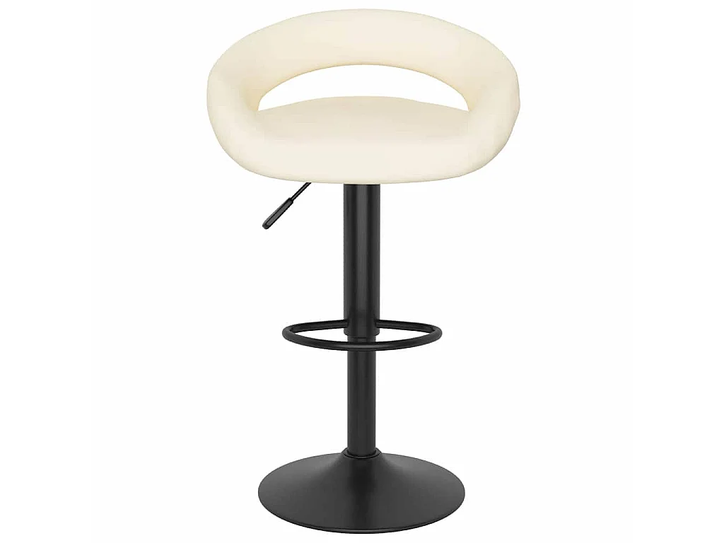 Tabourets de bar lot de 2 crème velours