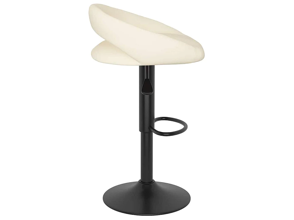 Tabourets de bar lot de 2 crème velours