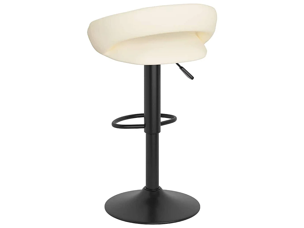 Tabourets de bar lot de 2 crème velours