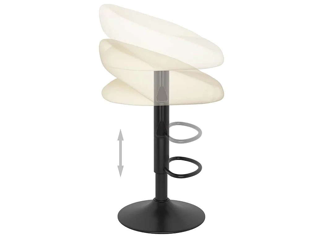 Tabourets de bar lot de 2 crème velours