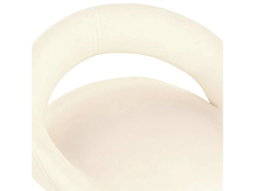 Tabourets de bar lot de 2 crème velours