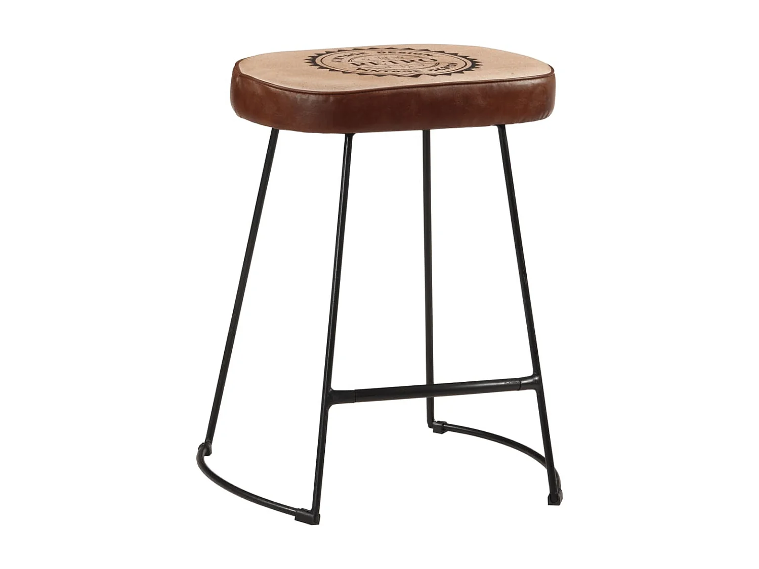 Barkrukken 2 st 40x29,5x53 cm donkerbruin