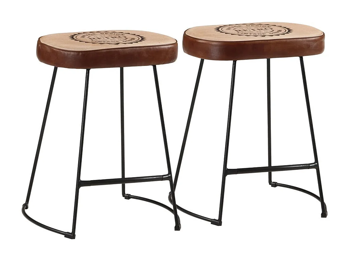 Sgabelli da Bar 2 pz Marrone Scuro 40x29,5x53 cm