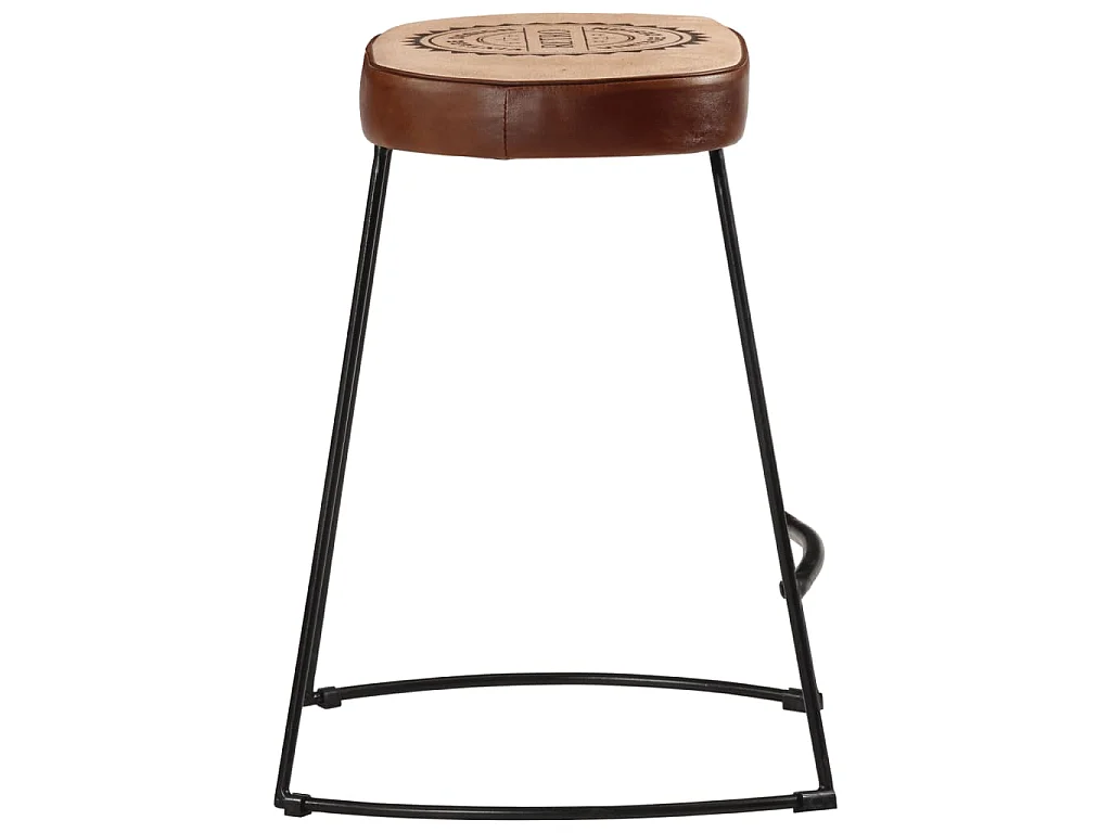 Tabourets de bar lot de 2 marron foncé 40x29,5x53 cm