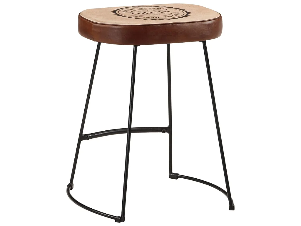 Tabourets de bar lot de 2 marron foncé 40x29,5x53 cm