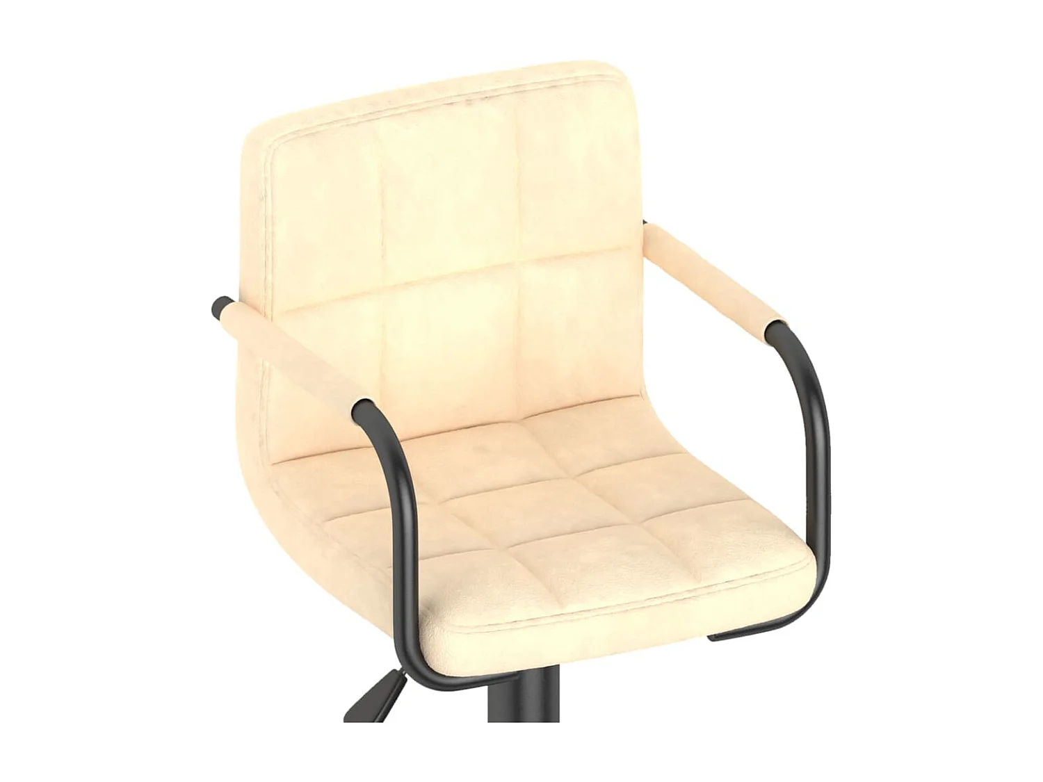 Tabourets de bar lot de 2 crème velours