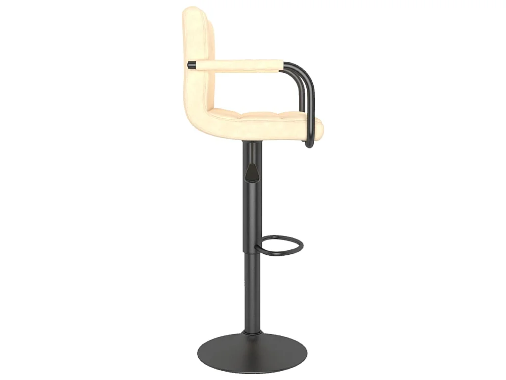Tabourets de bar lot de 2 crème velours