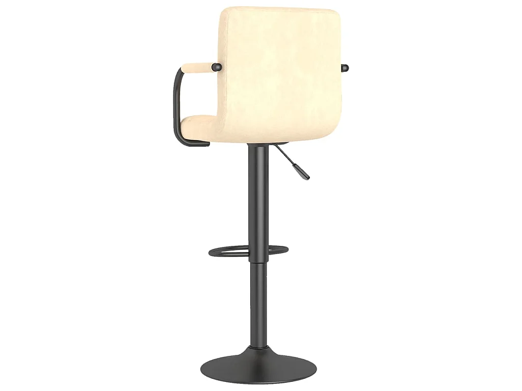 Tabourets de bar lot de 2 crème velours
