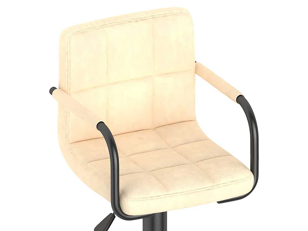 Bancos de bar 2 pcs veludo creme
