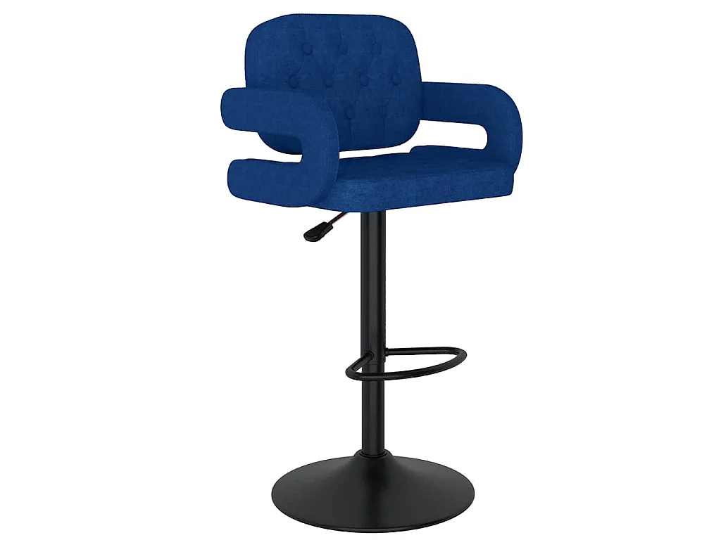 Sgabelli da Bar 2 pz Blu in Tessuto