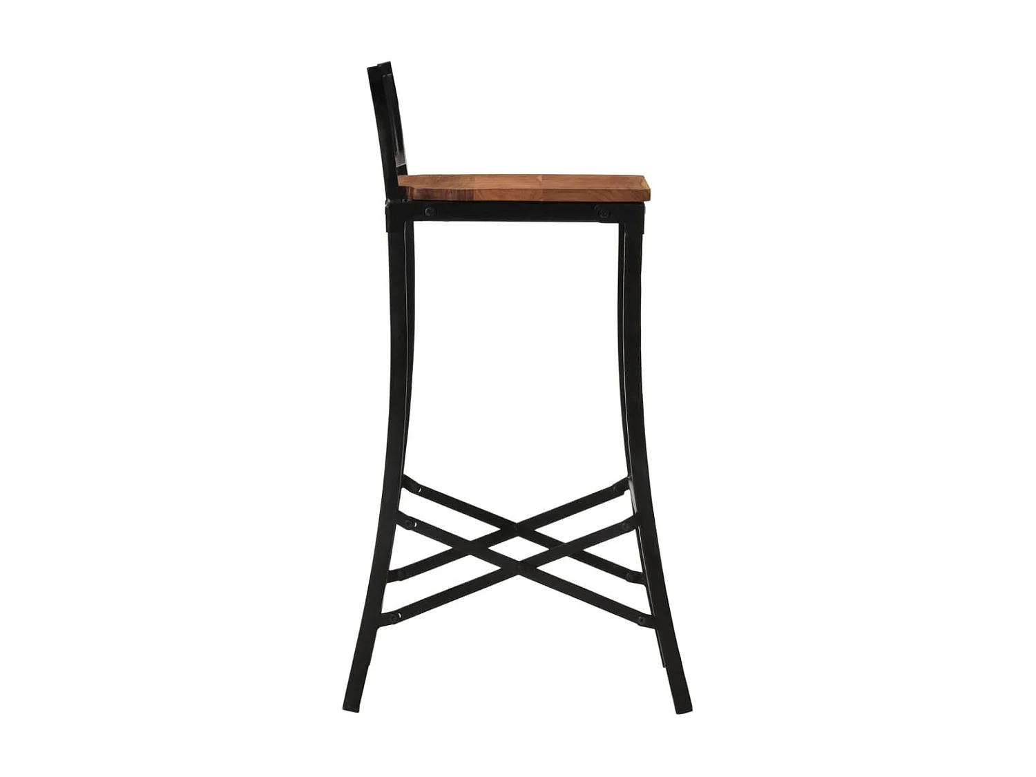 Chaises de bar lot de 4 bois d'acacia massif