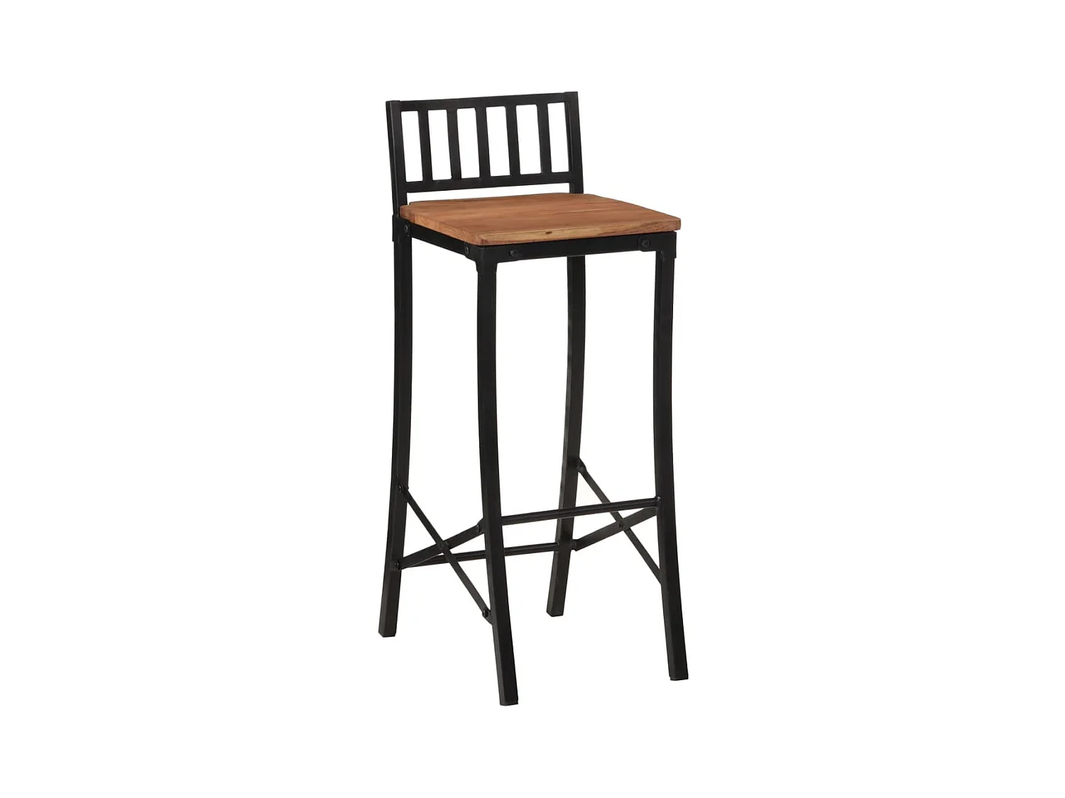 Chaises de bar lot de 4 bois d'acacia massif